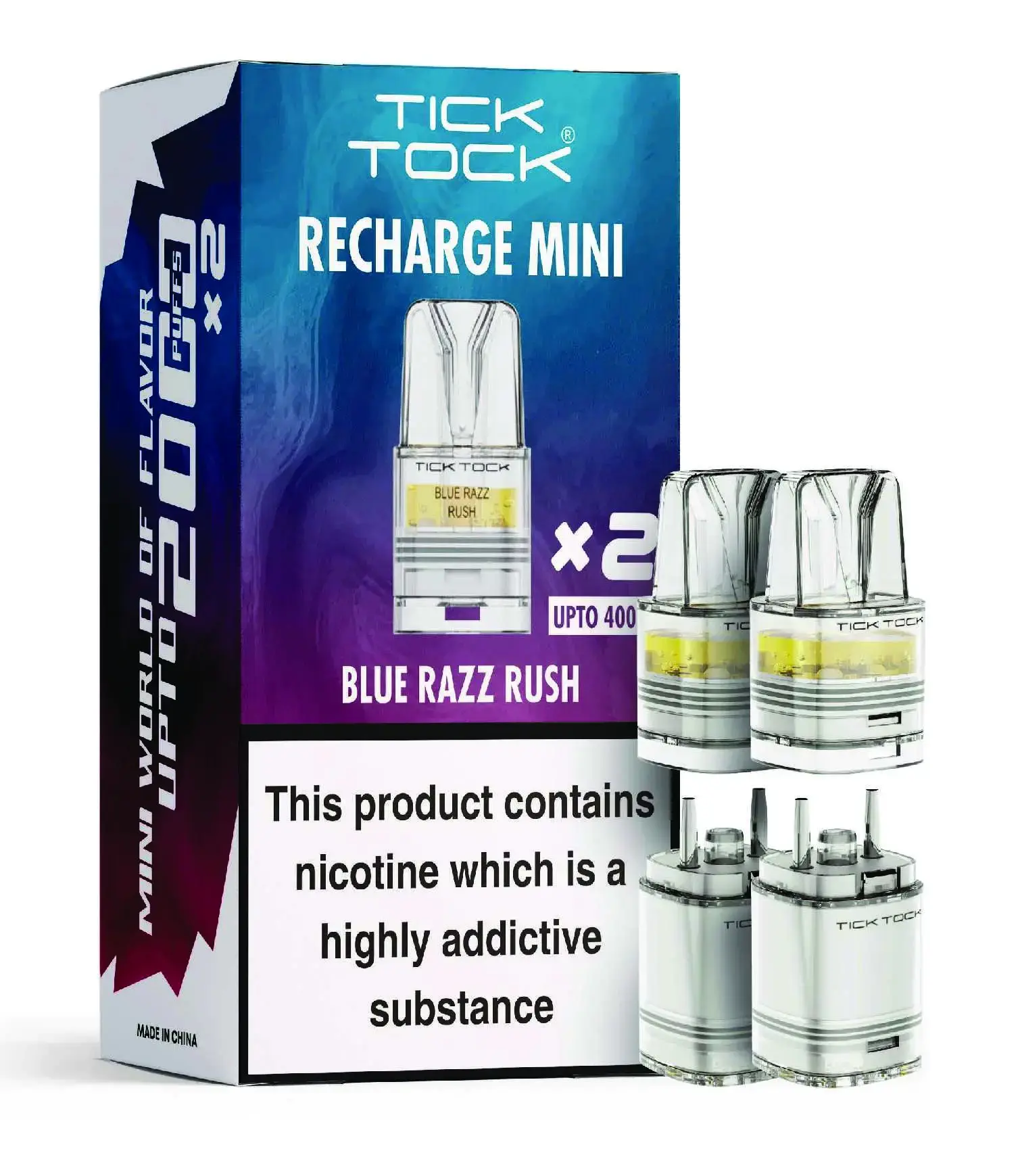 Blue Razz Rush Tick Tock Magic 8000 Prefilled Pods